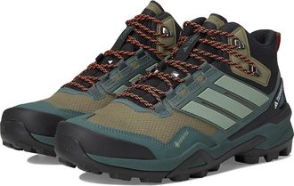 adidas Terrex Skychaser GORE-TEX(r) Mid Top Hiking Shoes Mens Walking Shoes Olive Strata/Silver Green/Black : 7.5 D - Medium