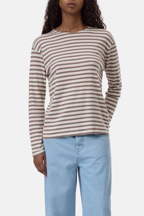 Closed Basic Long Sleeve Tee In Hazel Beige