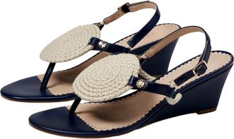 Jack Rogers Reef Wedge Midnight / Ivory 113231WG01-4MIJ Womens