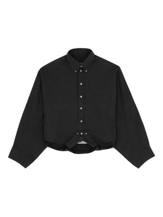 Maison Margiela buttoned long-sleeved shirt - women - Cotton - 44 - Black