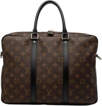Louis Vuitton Pre-owned Porte-Documents Jour - Dames - Vintage Handtas - Bruin - ONE Size - Leer - Vintage