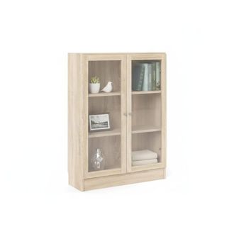 Dmora Dmora - Estante Para Libros Amphan, Estante De Oficina, Porta Libros M&oacute;vil, Biblioteca, 79x28 H107 Cm, Roble