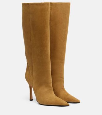 Gucci Naomi suede knee-high boots