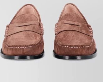 Stuart Weitzman leather lottie loafers
