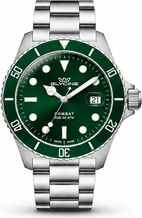 Glycine Combat Quartz Green Dial Mens Watch GL1065