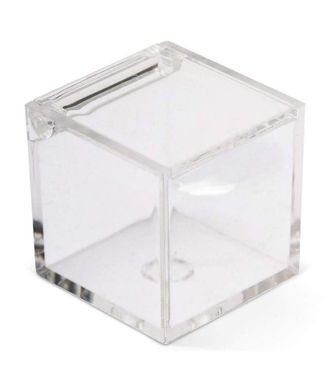 Trade Shop Trade Shop - 12 Cajas Cubo Plexiglas 8x8cm Cajas Transparentes Confeccion Bodas