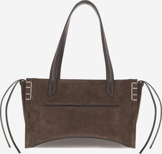 J.W.Anderson langwerpige loafer Cabas su&egrave;de tas