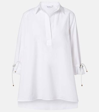 Max Mara Camisa Adorni oversized de popel&iacute;n de algod&oacute;n