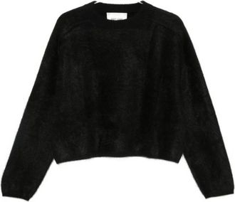 Soft Goat Jersey de cuello redondo - Knitwear - Mujer - Negro - XS
