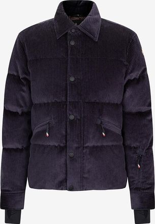 Moncler Kurze Stepp-Daunenjacke aus Cordsamt Elgon