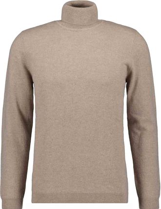 Ragman Rundhalspullover RAGMAN, Herren, Gr. 54, braun (camel), 100% Cashmere, ohne Ausschnitt, Pullover Rundhalspullover