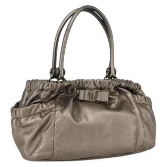 Ferragamo Pre-owned Handtas - Dames - Vintage Handtas - Bruin - ONE Size - Leer - Vintage