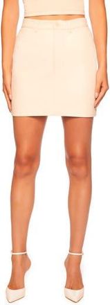 Susana Monaco Faux Leather Miniskirt in Blanched Almond at Nordstrom Rack, Size X-Large