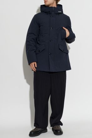 Woolrich Puffer Jacket With Sewn-on Logo, Mens, Navy Blue