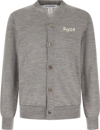 Comme Des Gar&ccedil;ons Wollen Cardigan - Heren - Vesten - Grijs - XL - Wol - Truien & Vesten