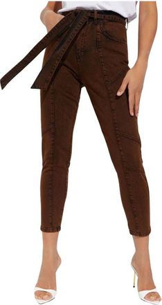 Retrof&ecirc;te Elliot Jean - Dames - Cropped Jeans - Bruin - W25 - Katoen - Jeans