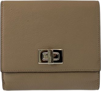 Fendi Selleria Beige Leather Wallet (Bi-Fold) (Pre-Owned)