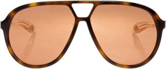Alexander McQueen Accessoires, Dames, Bruin, ONE Size, Aviator Zonnebril