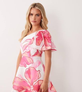 Forever New Vestito corto a fiori vivaci svasato-Rosa