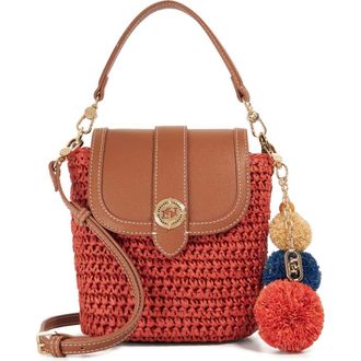 Dune London Dimple Raffia Handbag in Red at Nordstrom