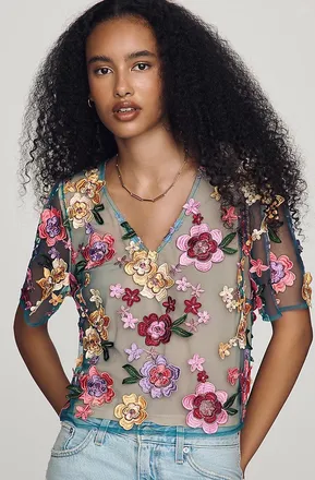 Dolan 3D Floral Top