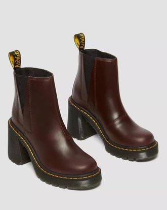 Dr. Martens Spence 31756201 Boots Womens Brown Flared Heel Chelsea RHS9082