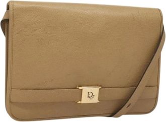 Dior Pre-owned Cross Body Bags, female, Beige, Size: ONE SIZE Pre-owned Vintage Shoulder Bag