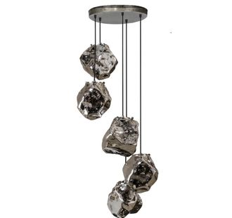 Mathi Design Ara&ntilde;a de cristal con 5 globos