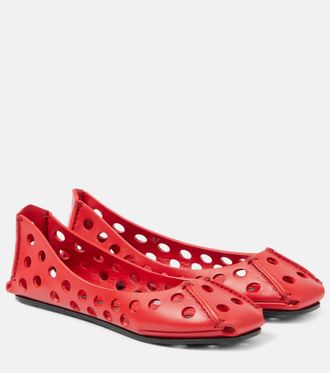 Alaia Leather ballet flats
