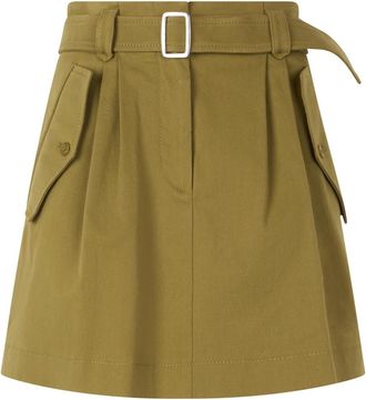 Alberta Ferretti Korte Rok - Dames - Korte rokken - Beige - S - Katoen - Rokken