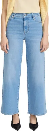 Frame Denim Le Pixie High Waist Slim Palazzo Jeans in Honeymoon at Nordstrom, Size 34