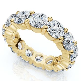 Pompeii3 5Ct Diamond Prong Eternity Ring 14k Gold Lab Grown Womens Anniversary Band