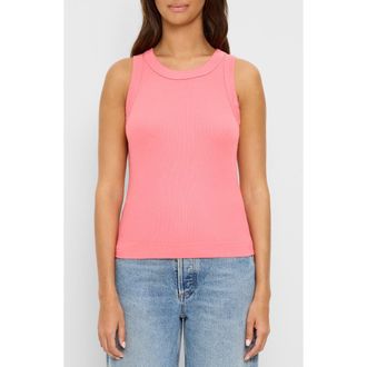 Michael Stars Gina Cotton & Modal Rib Tank in Coral Sherbet at Nordstrom, Size X-Small