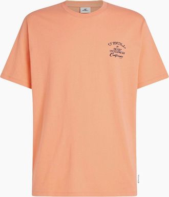 O'Neill Mens ONeill Mens Beach Chest Print Short Sleeve T-Shirt - Orange - Size: 42