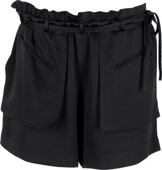 Valentino Valentino Garavani Paperbag Shorts in zwarte viscose