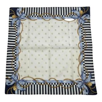 Fendi Pre-owned Scarves, female, White, Size: ONE SIZE Pre-owned Silk Scarf