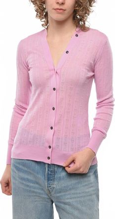 Ferragamo Womens Gancini Knitted Cardigan In Pink