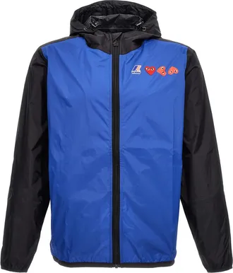 Comme Des Gar&ccedil;ons Blue Logo Hood Jacket