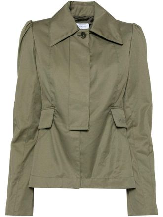 Off-white Co Cargo jacket - women - Organic Cotton - 38 - Green