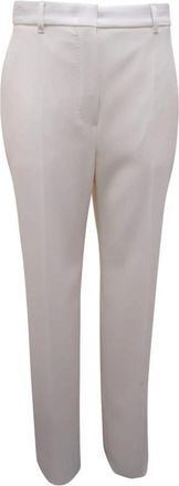 Max Mara Agami wollen broek - Dames - Slim Fit Broeken - Wit - S - Wol - Broeken