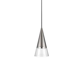 Netlighting Cono Dome Pendant Ceiling Light Nickel in Grey