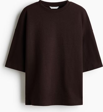 H&M T-Shirt aus Interlock-Jersey - Brown