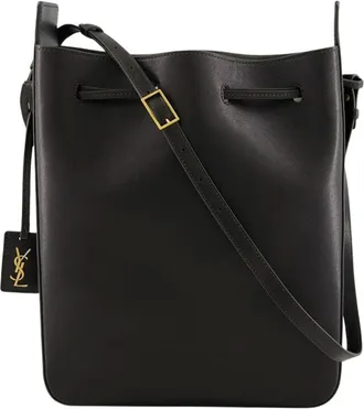Saint Laurent Tassen, unisex, Zwart, ONE Size, Leer, Cassandre Bucket Bag