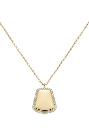 Argento Vivo Tag Pendant Necklace in Gold at Nordstrom