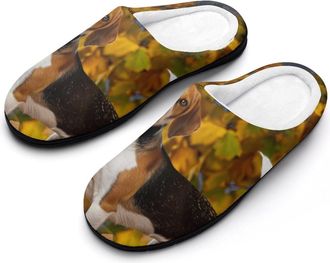 Generic Dog in Autumn Cotton Slippers for Women Indoor Outdoor Slipper Slip-On Memory Foam Home Shoes