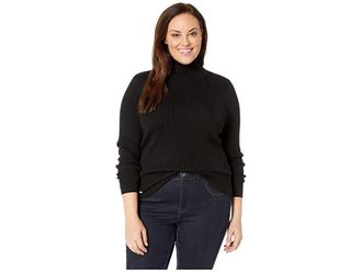 Lauren Ralph Lauren Plus Size Turtleneck Sweater Womens Sweater Polo Black : 2X, Cotton/Modal/Nylon