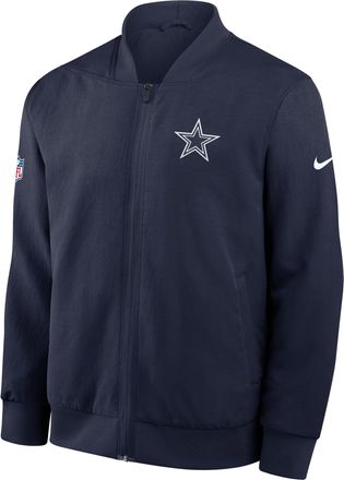 Nike Dallas Cowboys Sideline Nike Mens NFL Full-Zip Bomber Jacket in Blue | 03AU41S7RD-3N3