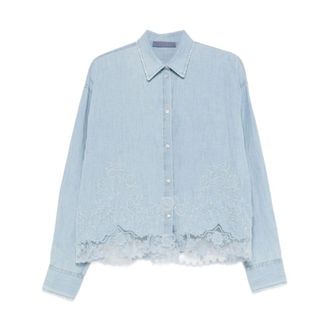 Ermanno Scervino Cotton and linen embroidered shirt