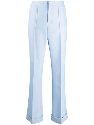 Philosophy di Lorenzo Serafini flared-leg tailored trousers - women - Polyester/Acetate/Cupro/Virgin Wool - 36 - Blue
