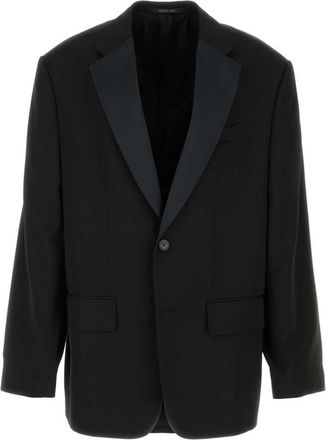 Balenciaga Black Notched Lapel Blazer